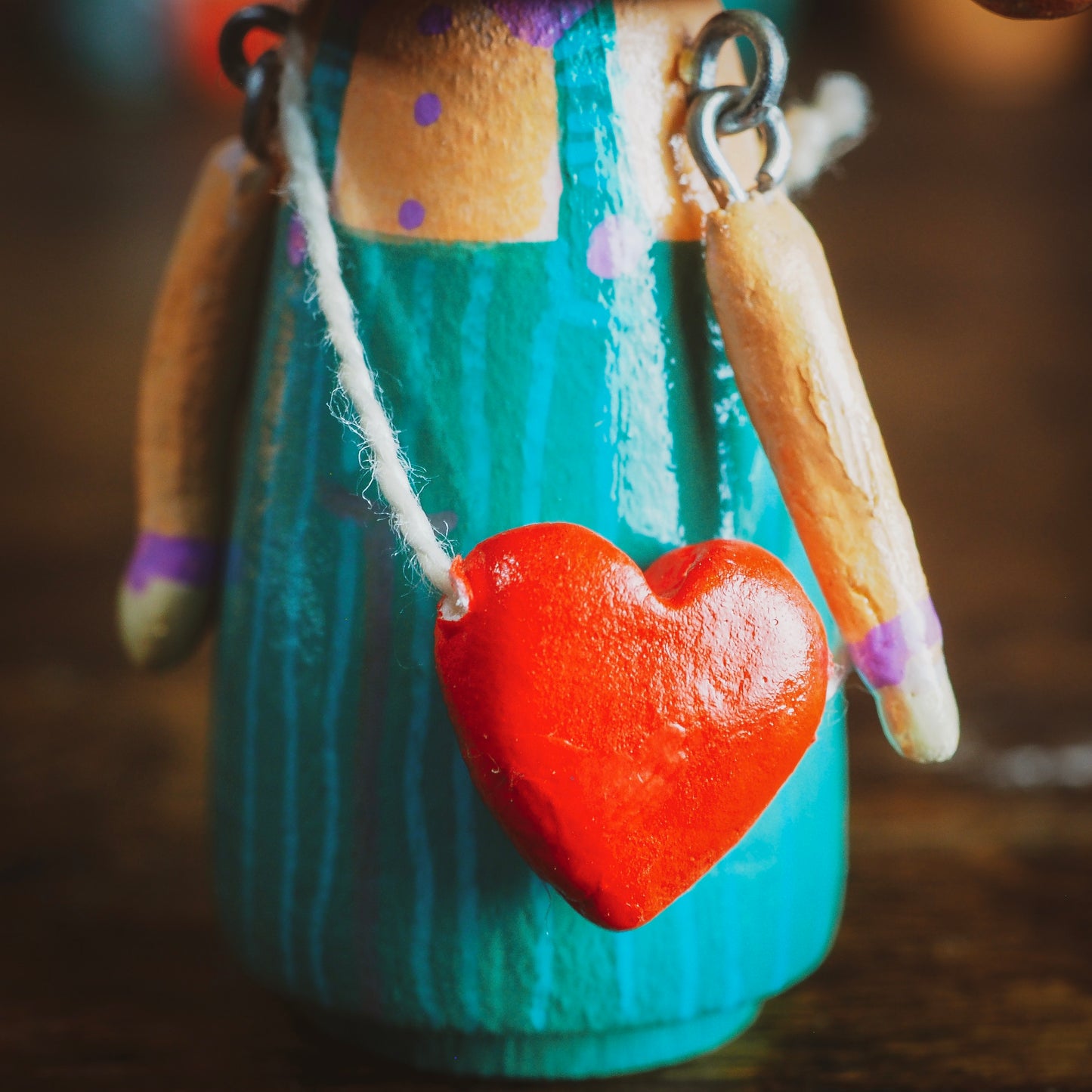 PUGBERTA - An original handmade wooden kokeshi art doll by Danita