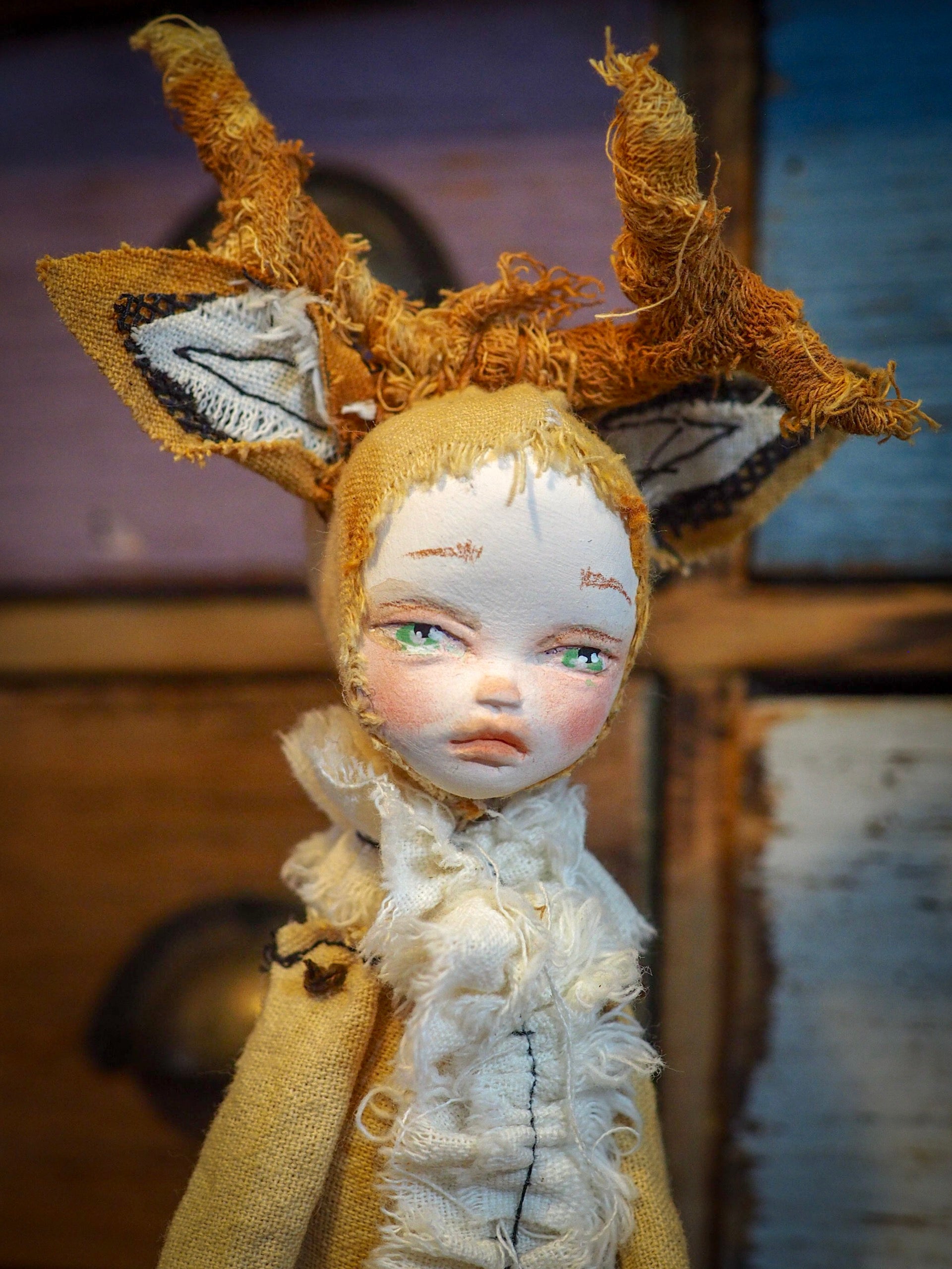 THE DEER An original woodlands handmade art doll by Danita Art