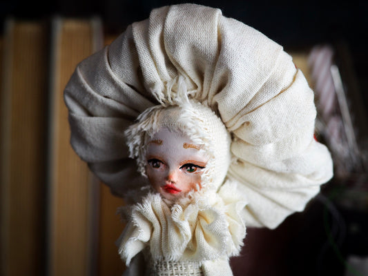 MUSHROOM SPECIMEN N. 2 - Original woodlands handmade art doll by Danita Art, Art Doll by Danita Art