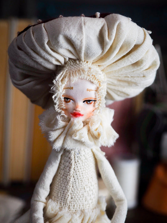 MUSHROOM SPECIMEN N. 6 - Original woodlands handmade art doll by Danita Art, Art Doll by Danita Art