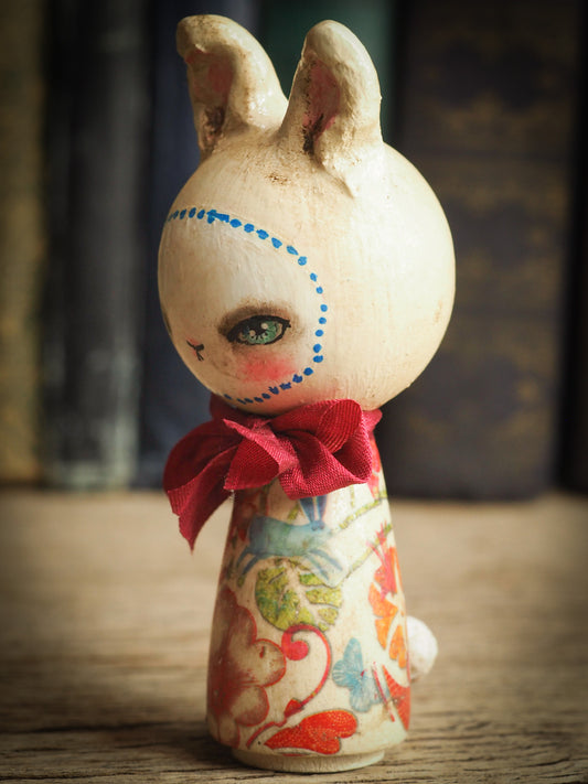 EASTER BUNNY KOKESHI DOLL: CATBELLE