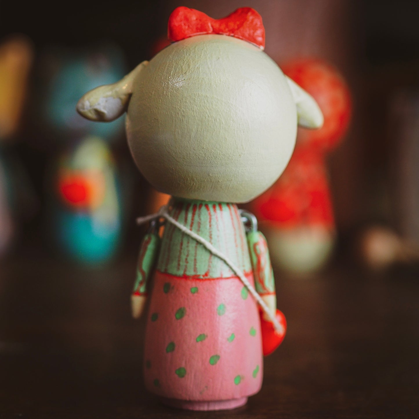 BRIDGET - An original handmade wooden kokeshi art doll by Danita, Miniature Dolls by Danita Art