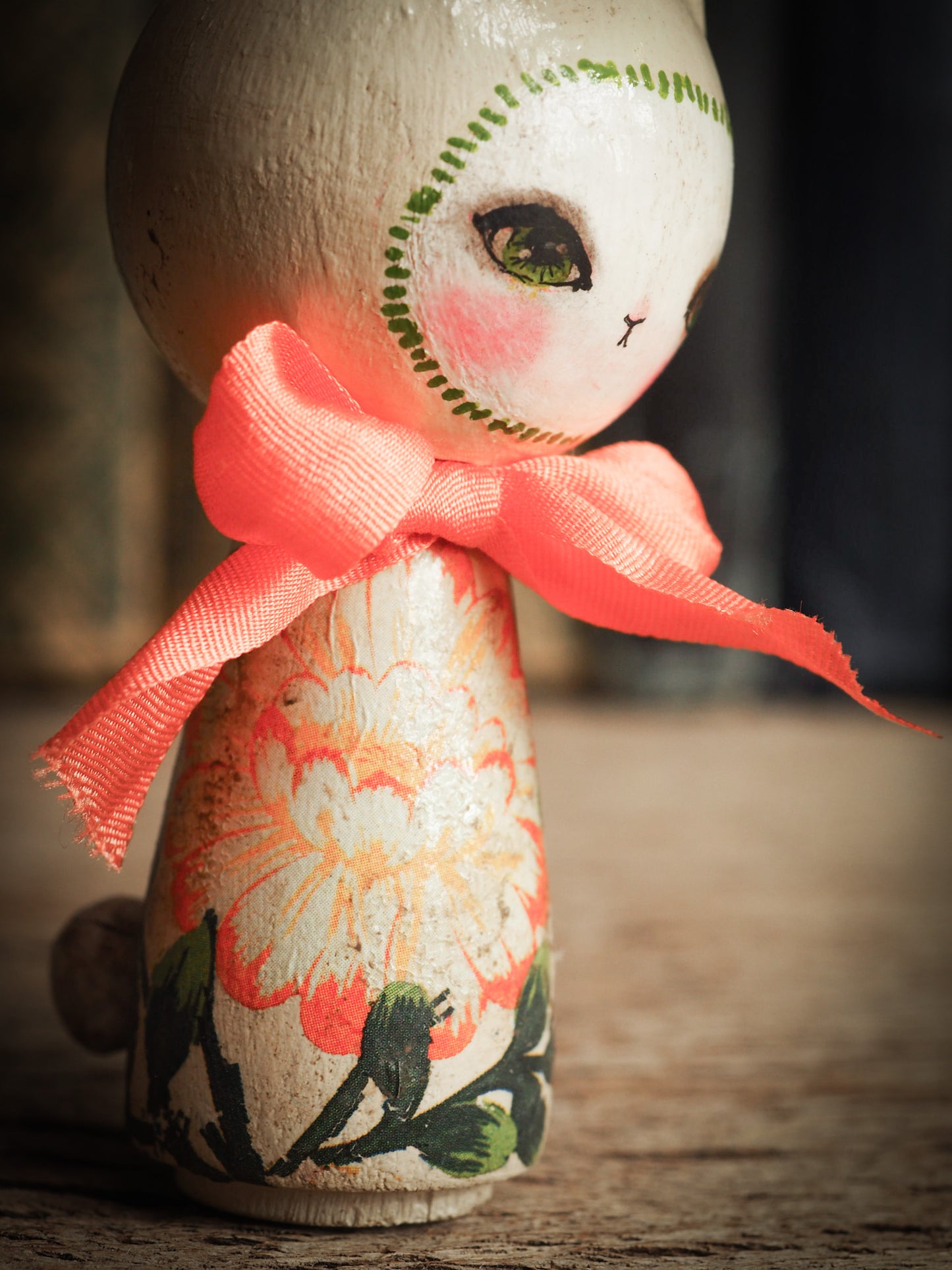 EASTER BUNNY KOKESHI DOLL: CLOUDYHOP - Danita Art