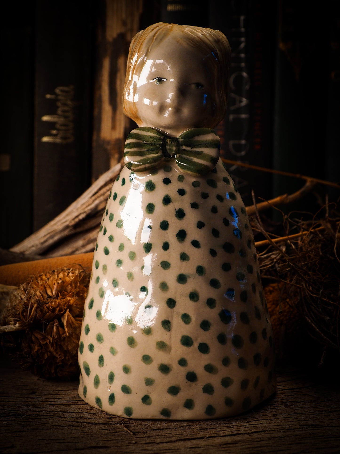 Original handmade ceramic artist brush and pencil holder by Idania Salcido, Danita Art. A unique ceramic artwork designed and hand built Idania Salcido. A beautiful handmade touch to any artist's studio with handmade glazed ceramic good for watercolors acrylics inks and oil paints. Clean with water or mineral spirits.