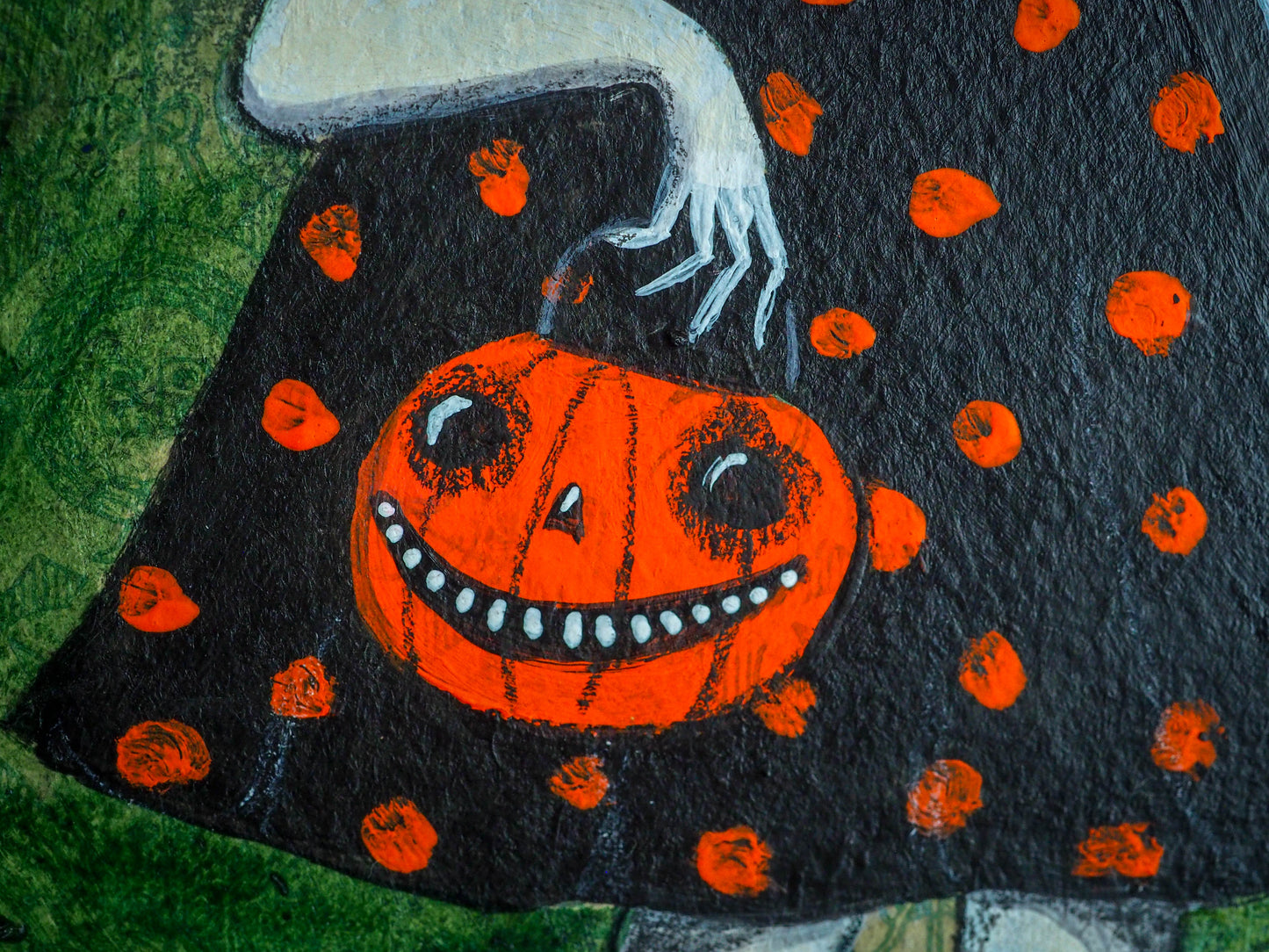 GHOUL GIRL - Halloween art painting by Danita Art, Original Art by Danita Art