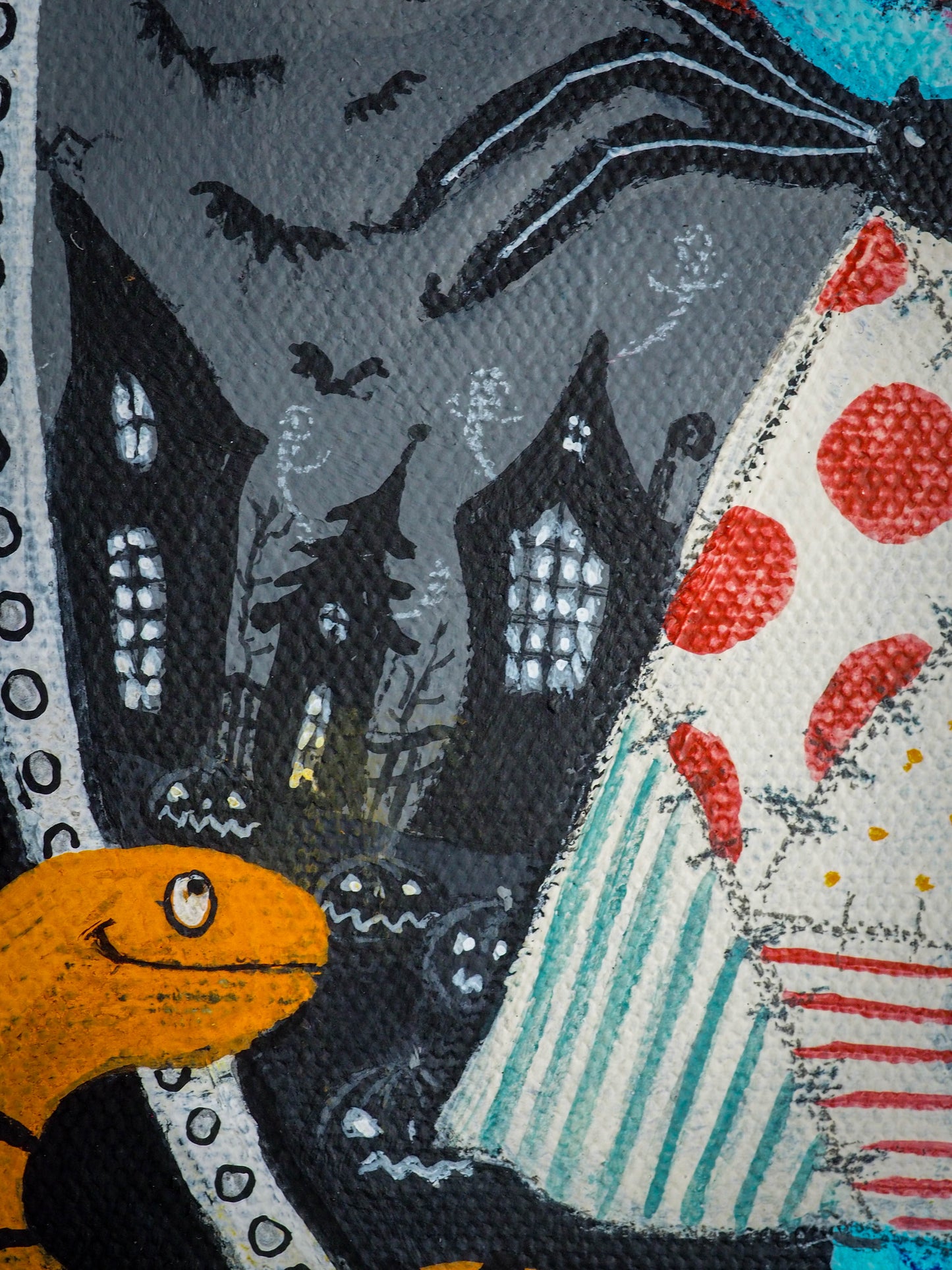 MISS SALLY - A beautiful rag doll girl Halloween painting by Danita Art, Original Art by Danita Art