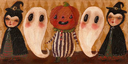 THE PARADE OF GHOSTS AND PUMPKINS