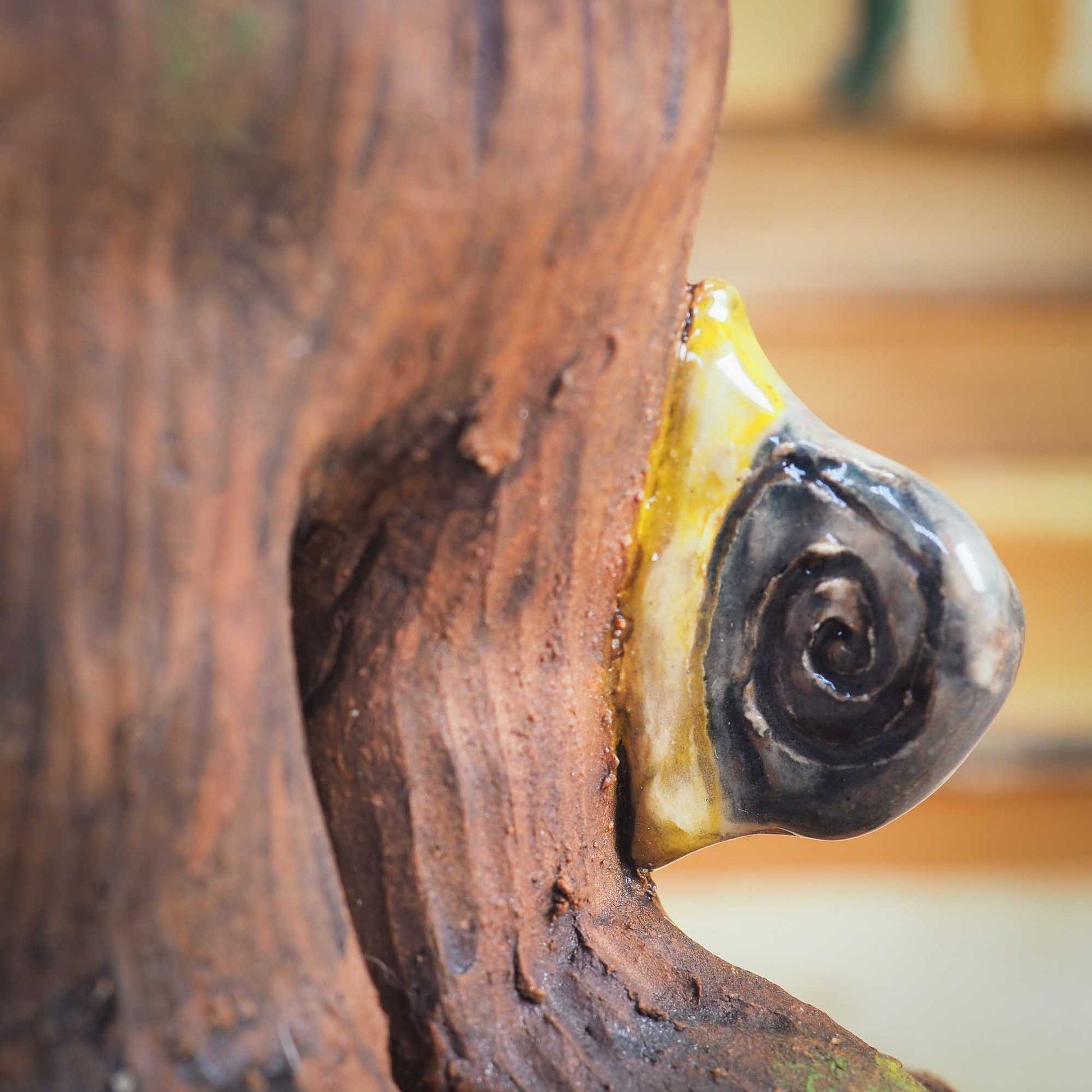 An original handmade piece by Idania Salcido, a wolf tree spirit that protects the forest animals from harm in his loving branches. Great unique decoration.