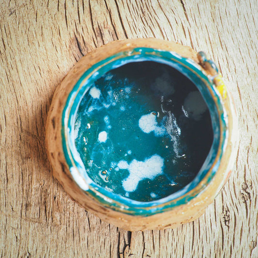 An original handmade ceramic girl container by Idania Salcido Danita Art. She could be a cookie jar, or also a nice succulent plant planter.