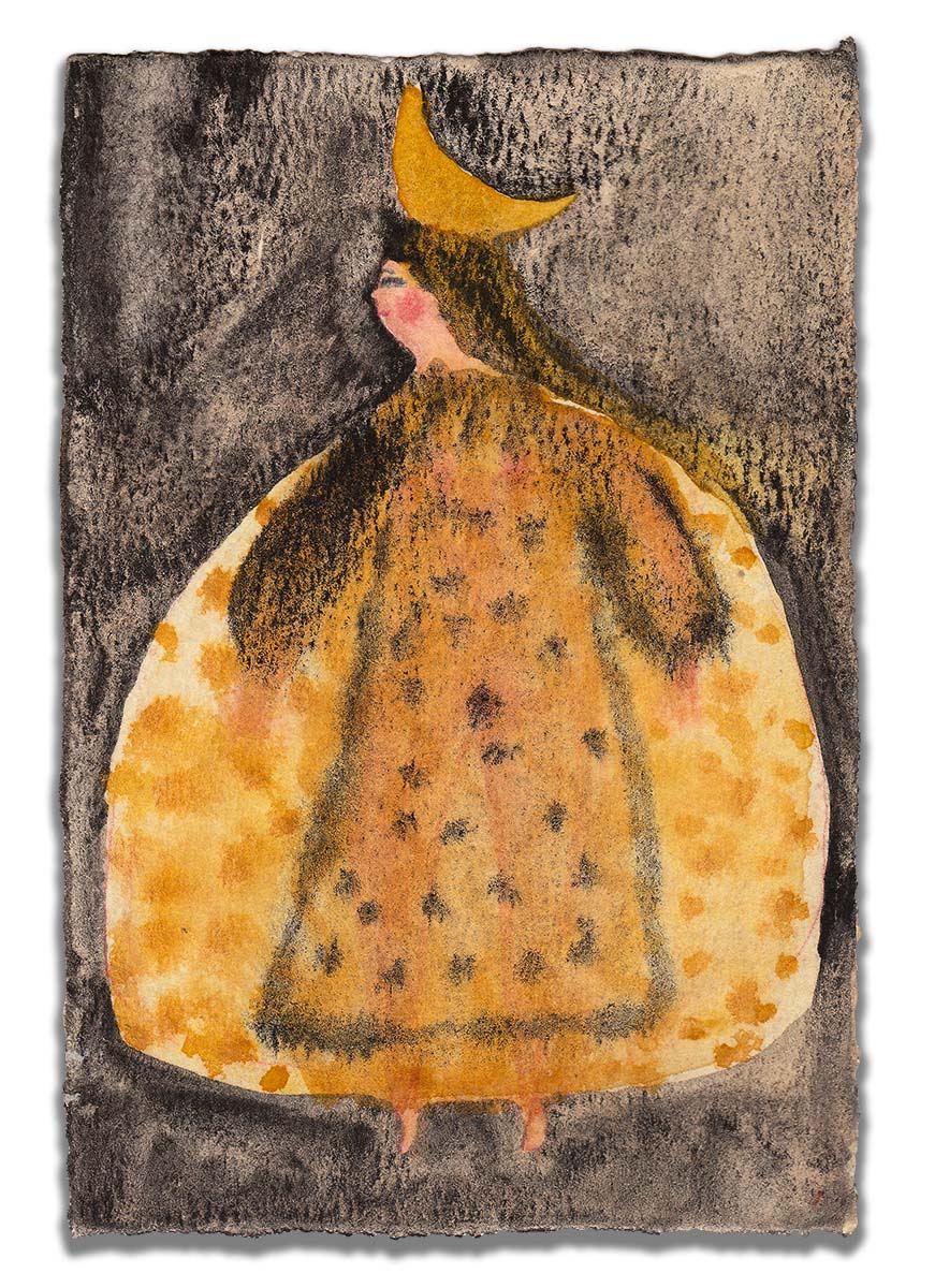 Celebrate Halloween with with one of Idania Salcido colorful watercolor original art mini-paintings. Fits on an standard 4x6 frame, made by Danita Art.