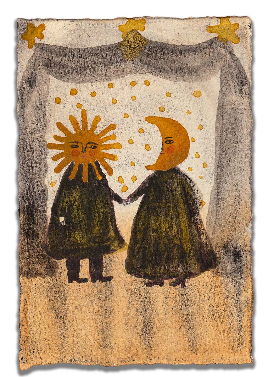 Celebrate Halloween with with one of Idania Salcido colorful watercolor original art mini-paintings. Fits on an standard 4x6 frame, made by Danita Art.
