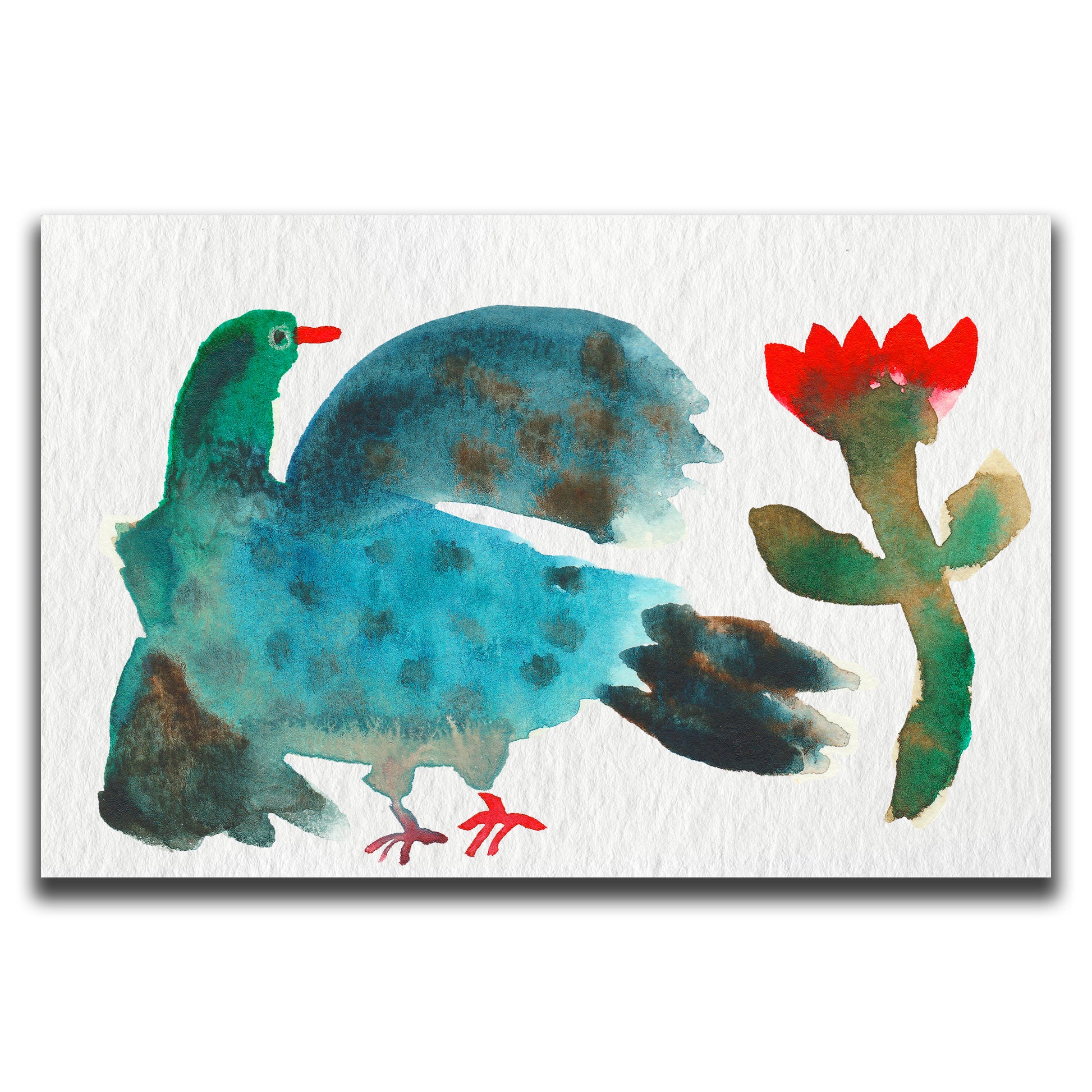 A unique watercolor painting on paper by Idania Salcido, celebrating abstract decorative and experimental illustration.