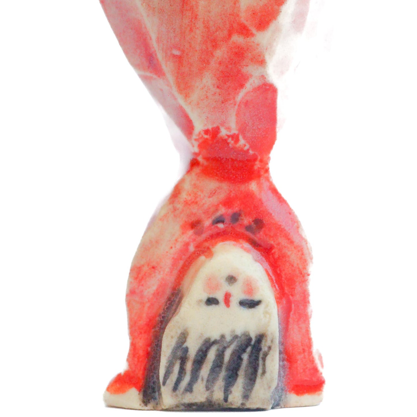 Handmade ceramic totem amulet figurine, hand-painted by Idania Salcido, the artist behind Danita art. Wonderful ceramic that simulates carved wood, hand made and painted by hand.