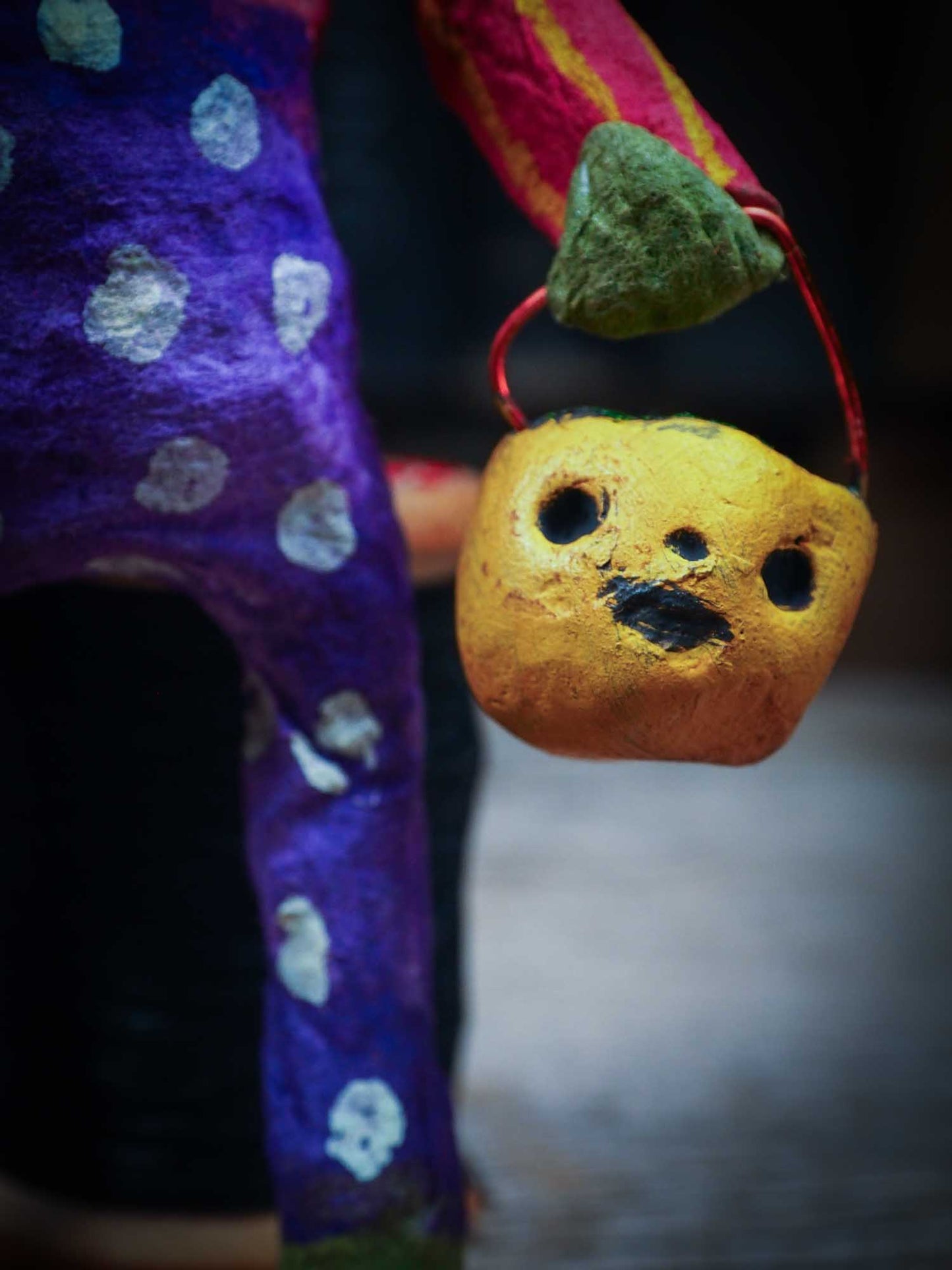 Adorable handmade spun cotton art doll figurines by Idania Salcido (Danita Art) are perfect as Halloween Home Decor. Ghosts, Pumpkins, Witches, Devils and more!