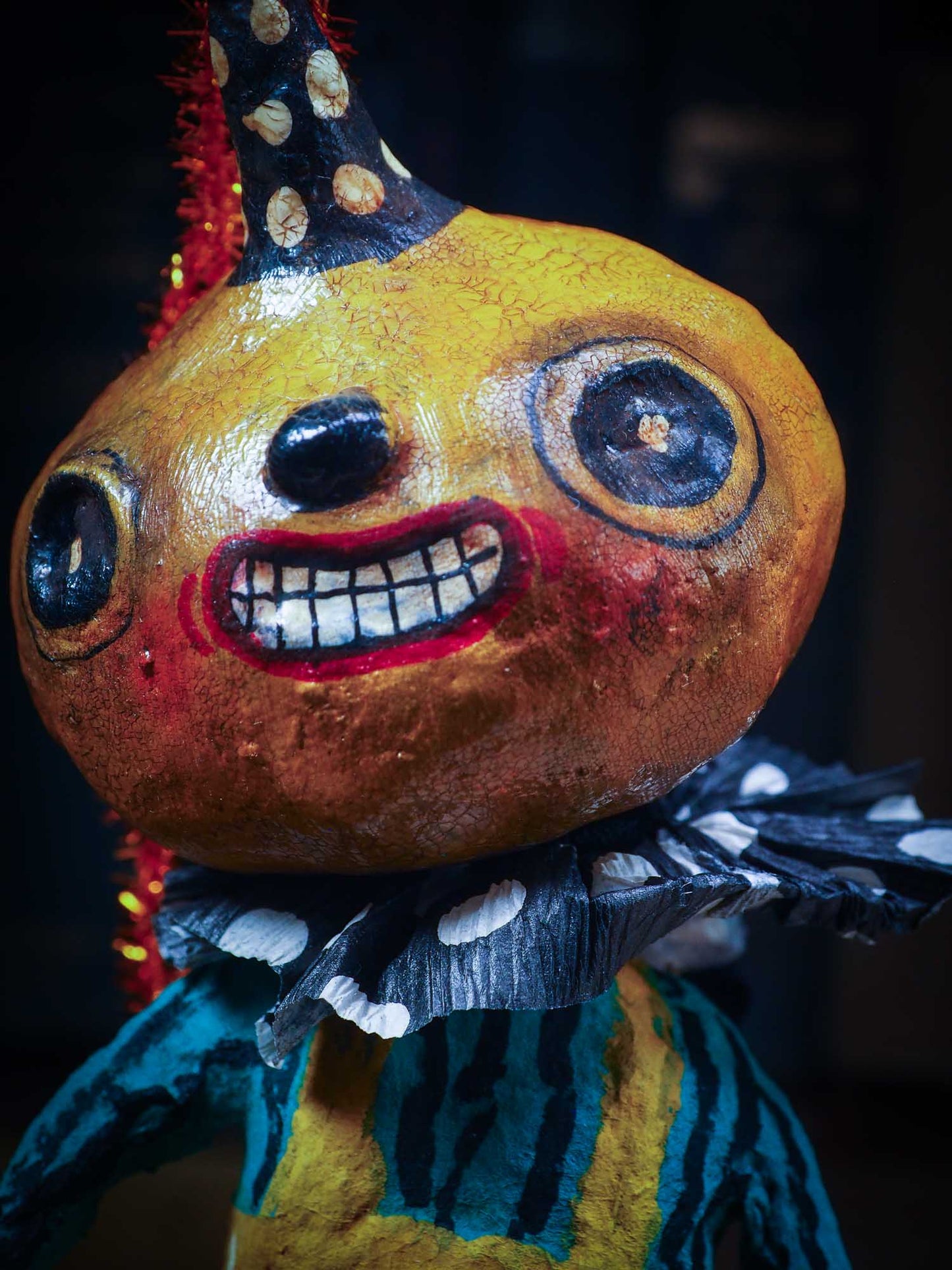 Adorable handmade spun cotton art doll figurines by Idania Salcido (Danita Art) are perfect as Halloween Home Decor. Ghosts, Pumpkins, Witches, Devils and more!