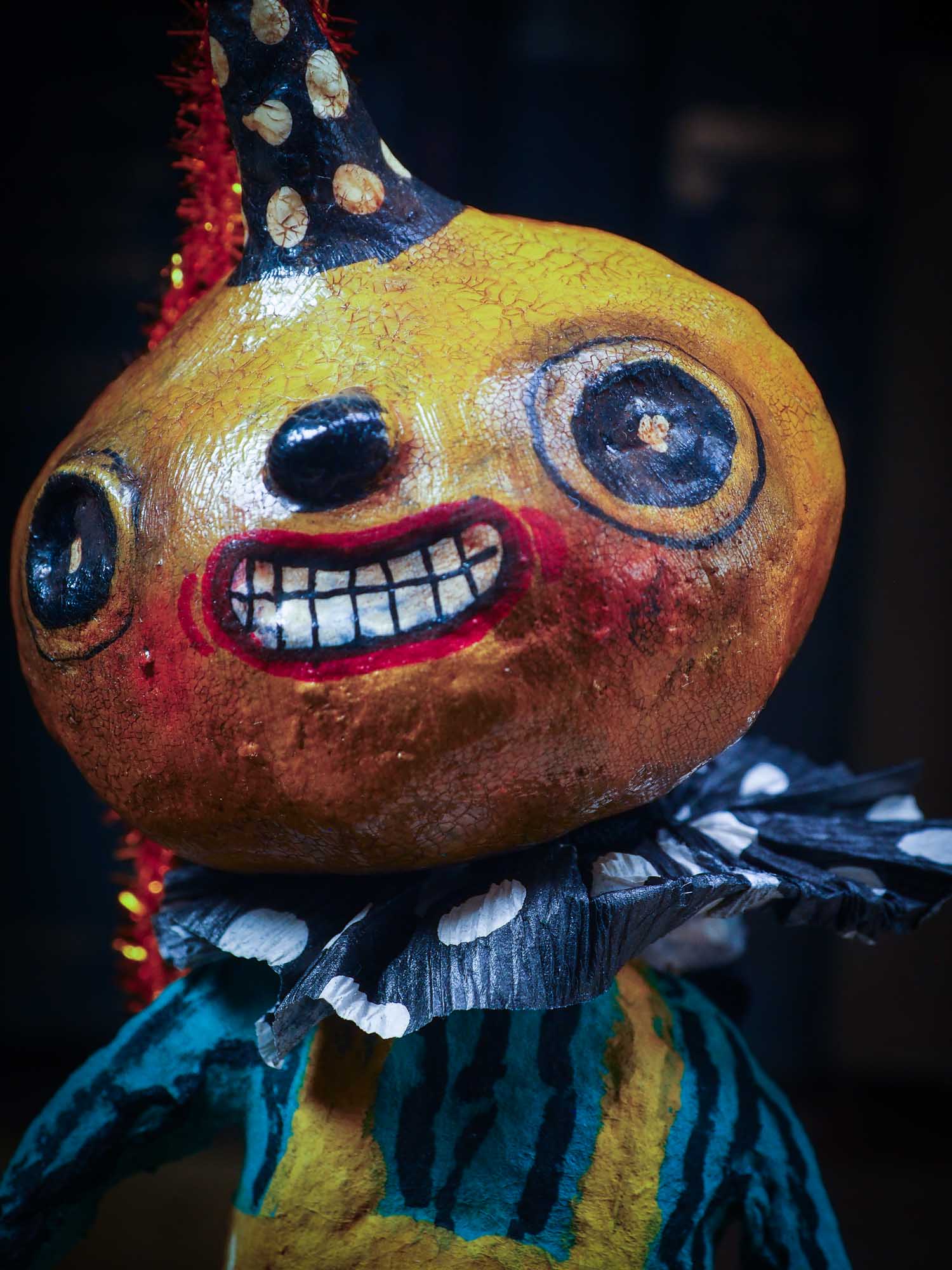 Adorable handmade spun cotton art doll figurines by Idania Salcido (Danita Art) are perfect as Halloween Home Decor. Ghosts, Pumpkins, Witches, Devils and more!