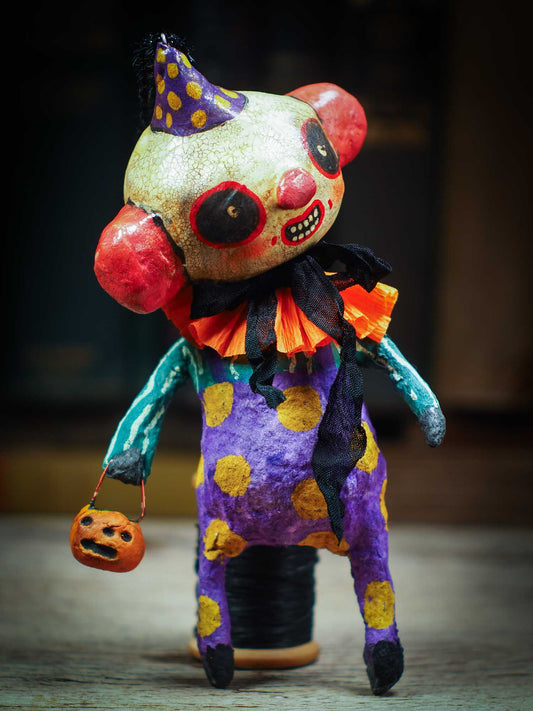 Adorable handmade spun cotton art doll figurines by Idania Salcido (Danita Art) are perfect as Halloween Home Decor. Ghosts, Pumpkins, Witches, Devils and more!