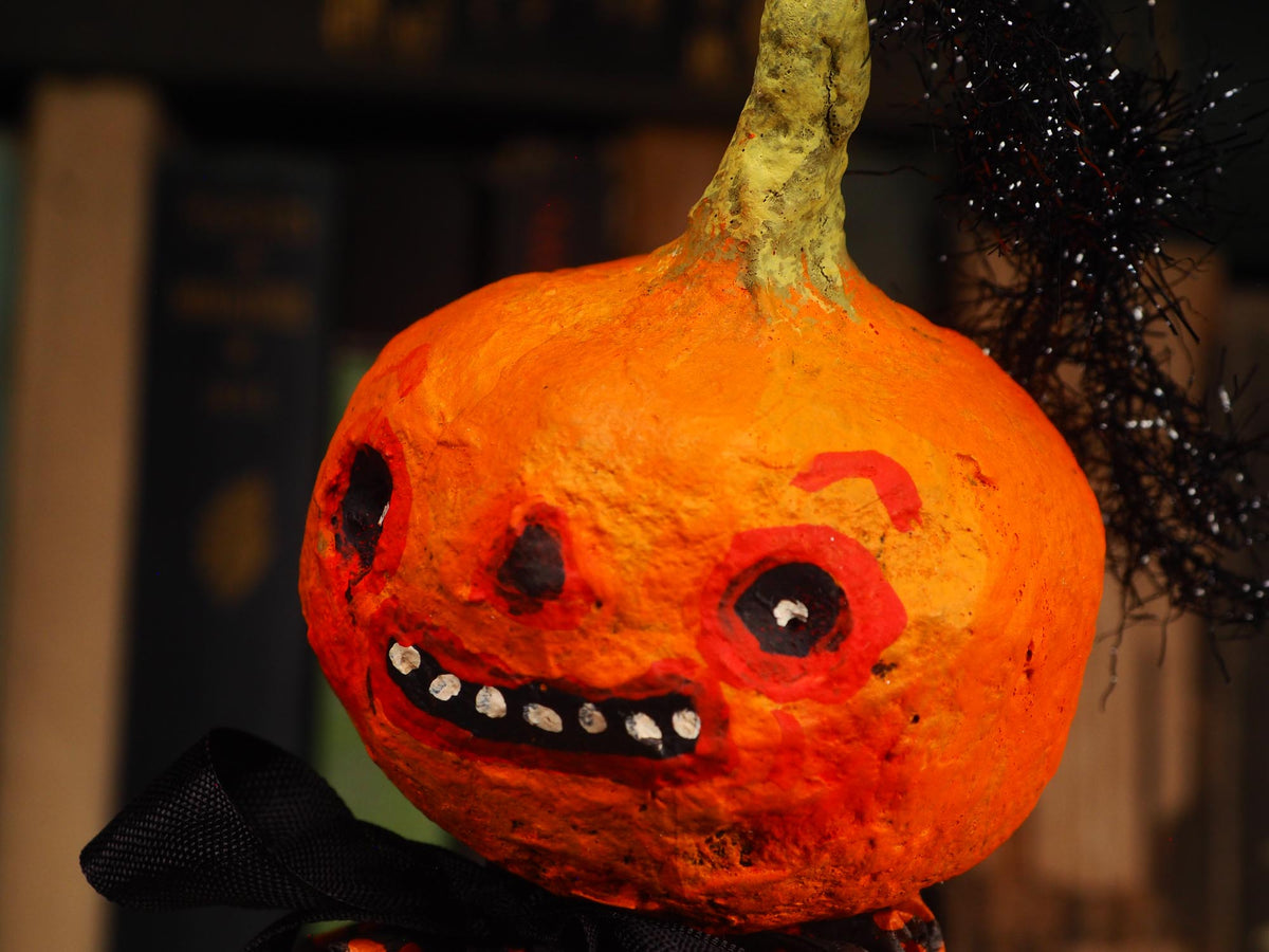 An original handmade spun cotton Halloween art doll by Idania Salcido (Danita Art).