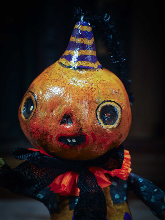 Adorable handmade spun cotton art doll figurines by Idania Salcido (Danita Art) are perfect as Halloween Home Decor. Ghosts, Pumpkins, Witches, Devils and more!