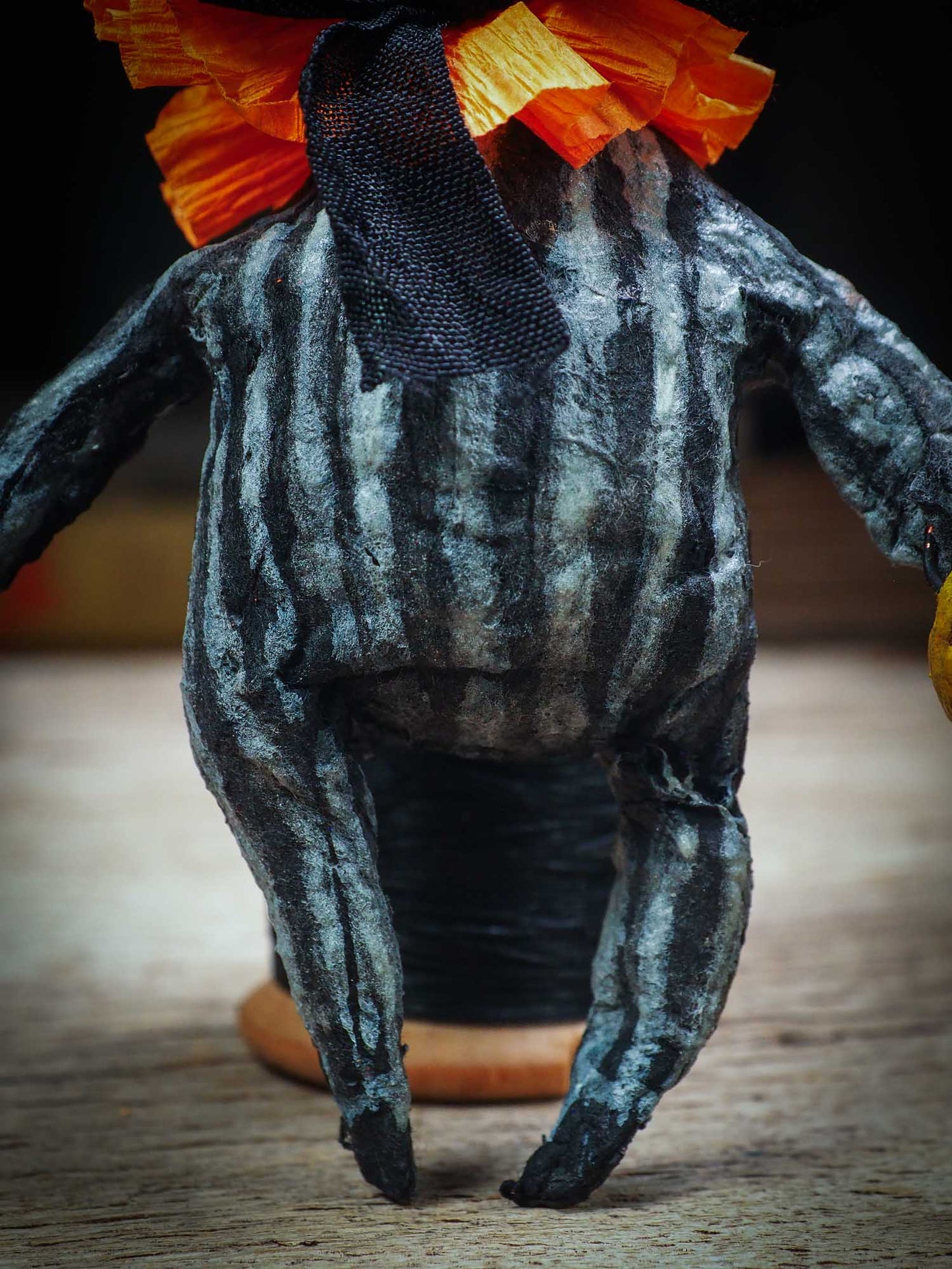 Adorable handmade spun cotton art doll figurines by Idania Salcido (Danita Art) are perfect as Halloween Home Decor. Ghosts, Pumpkins, Witches, Devils and more!