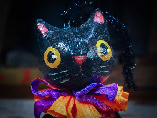 Adorable handmade spun cotton art doll figurines by Idania Salcido (Danita Art) are perfect as Halloween Home Decor. Ghosts, Pumpkins, Witches, Devils and more!