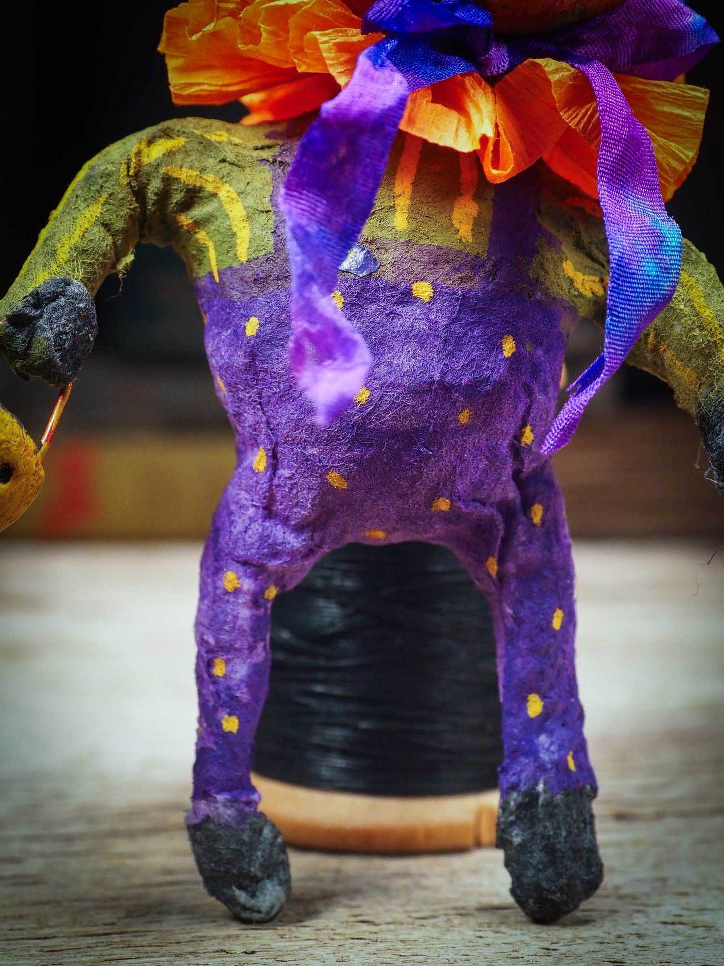 Adorable handmade spun cotton art doll figurines by Idania Salcido (Danita Art) are perfect as Halloween Home Decor. Ghosts, Pumpkins, Witches, Devils and more!