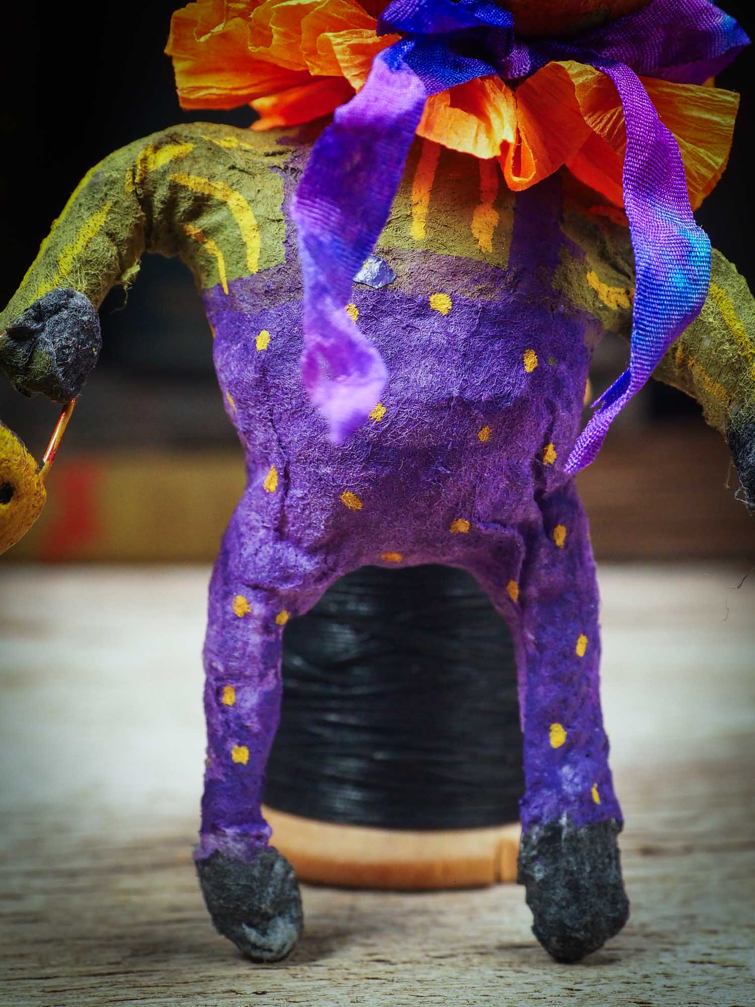 Adorable handmade spun cotton art doll figurines by Idania Salcido (Danita Art) are perfect as Halloween Home Decor. Ghosts, Pumpkins, Witches, Devils and more!