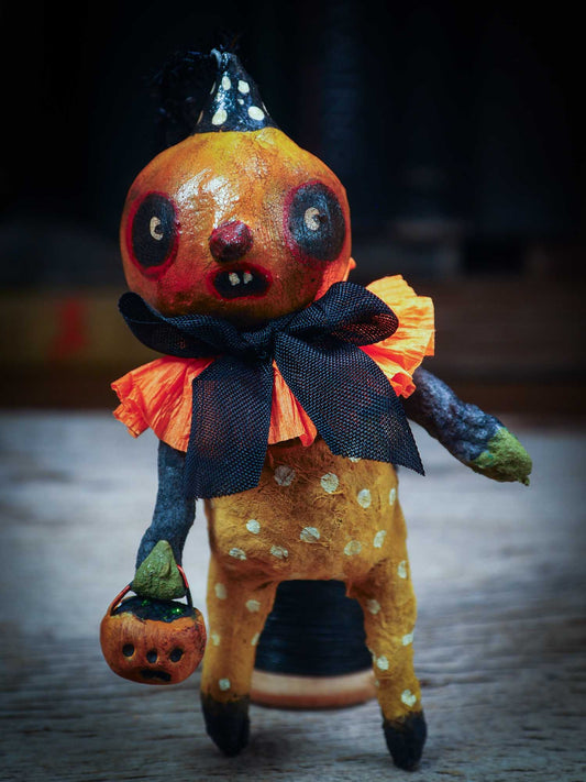Adorable handmade spun cotton art doll figurines by Idania Salcido (Danita Art) are perfect as Halloween Home Decor. Ghosts, Pumpkins, Witches, Devils and more!