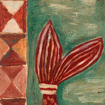 “Queen Of Tides” by Idania Salcido, 9x12” acrylic on canvas—folk-art beauty with ocean charm, perfect for collectors of whimsical, original art.