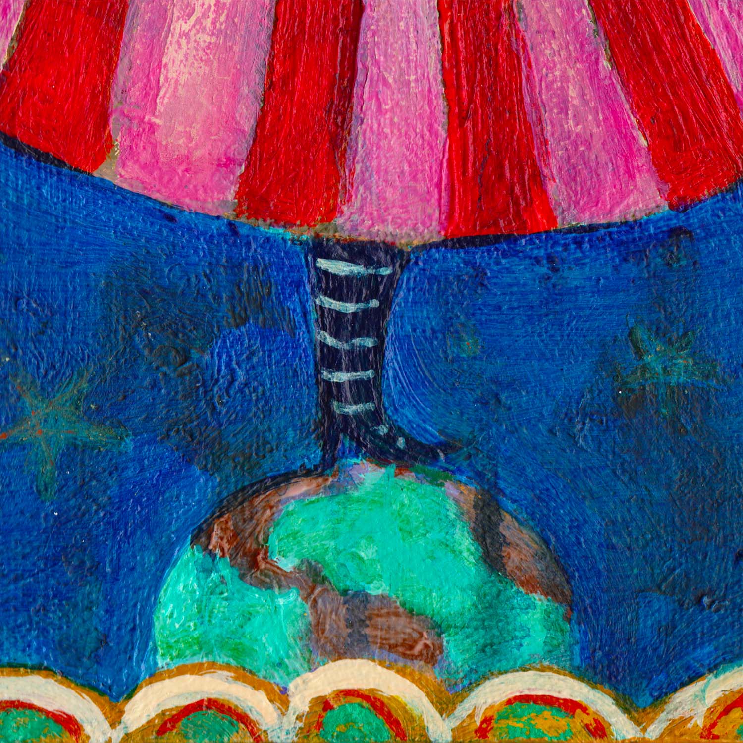 Step into magic with “THE JUGGLER OF WORLDS” by Idania Salcido. A 9x12” acrylic on canvas—folk-art whimsy perfect for collectors and joyful, art-filled homes.