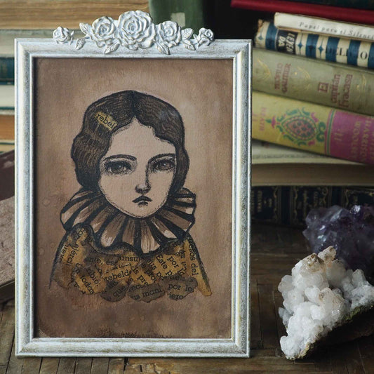 Danita the artist is a rebellious kid. My nature demands it. I left the easy life to become an artist and this pencil and watercolor mixed media drawing and mixed media painting in pencil charcoal and watercolor is a tribute to that nature.