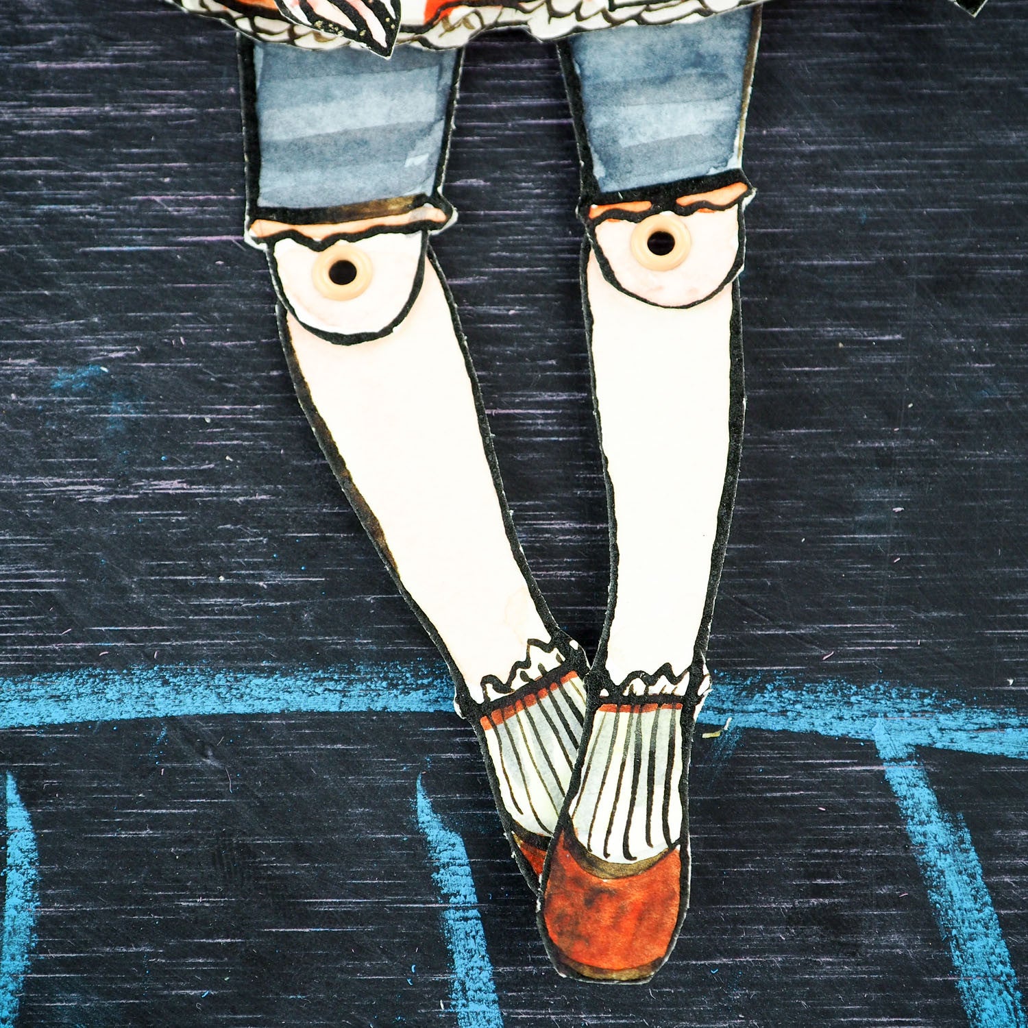 AN ORANGE BALLERINA, Art Doll by Danita Art