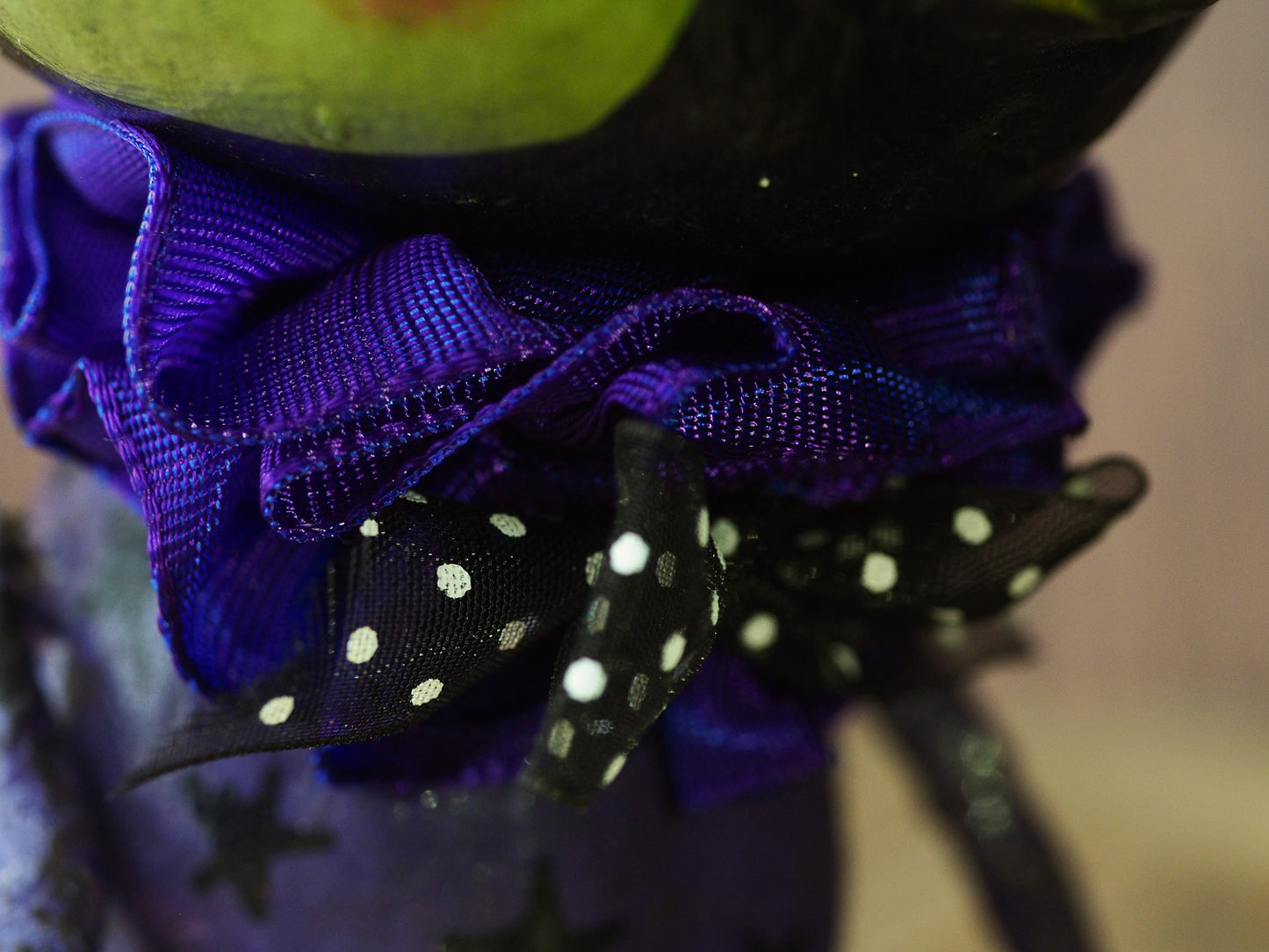 Original Halloween art doll original creation by Danita Art. Paper Clay, sculpted and painted in a spooky whimsical unique work of art.