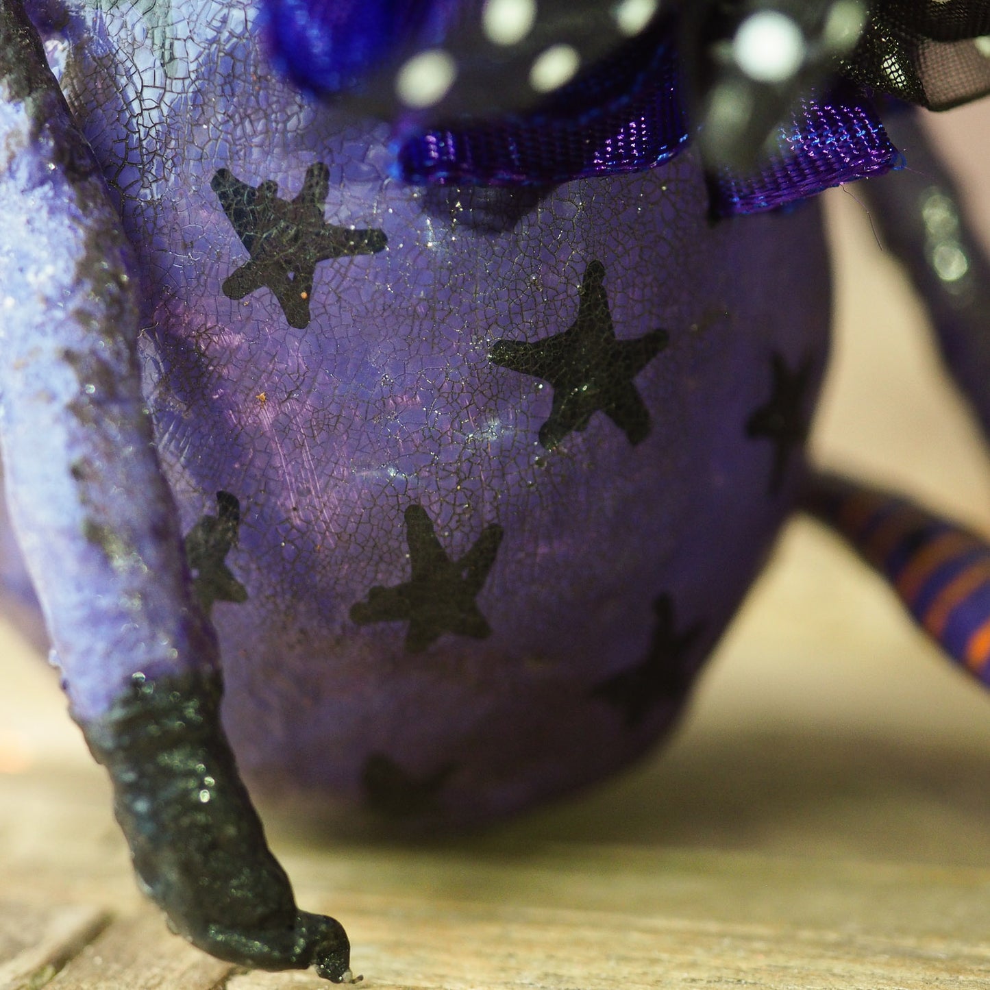 Original Halloween art doll original creation by Danita Art. Paper Clay, sculpted and painted in a spooky whimsical unique work of art.