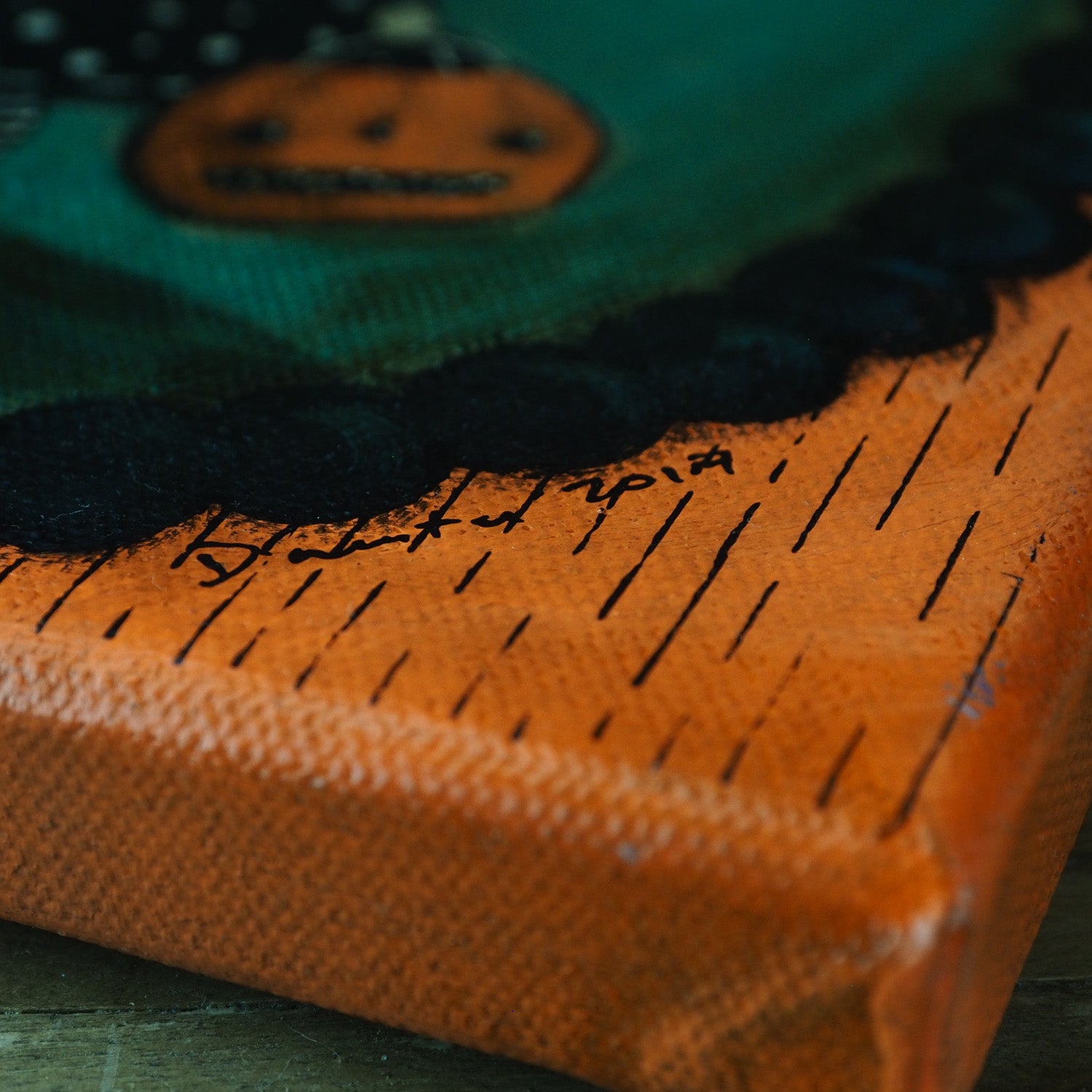 Original painting by Danita Art. Mixed media art using acrylics, oils, pastels, graphite and color pencils for an amazing Halloween decoration to accent your home decor.