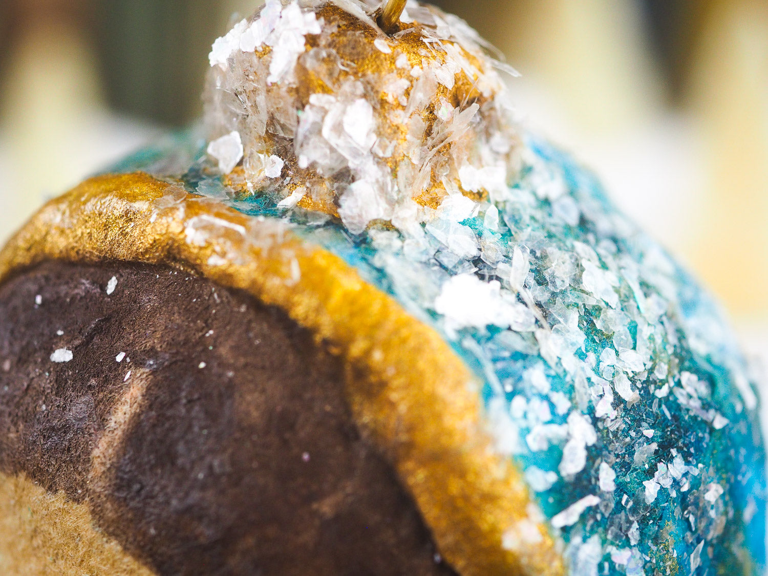 BLUE CHRISTMAS TREE ANGEL ORNAMENT, Art Doll by Danita Art