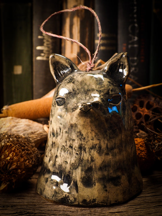 Using glazed ceramic clay, I hand sculpted wolf and bunny rabbit heads and added a wooden ball ringer. Glazed in beautiful earth tones, will stand weather and wind when hanged on your favorite garden spot to enjoy their soothing musical sounds for years to come, all made with lots of love from me, Danita Art, to you.