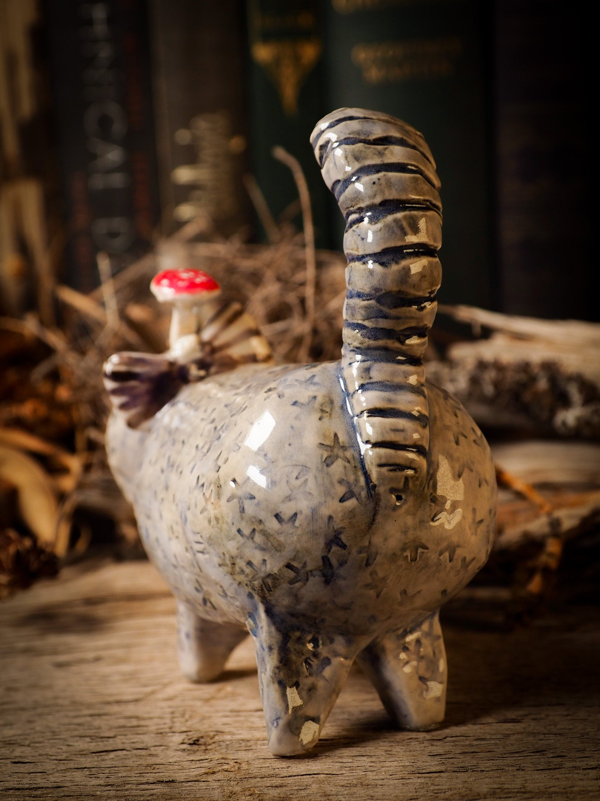 Alice in wonderland ceramic sculpture by Idania Salcido Danita Art