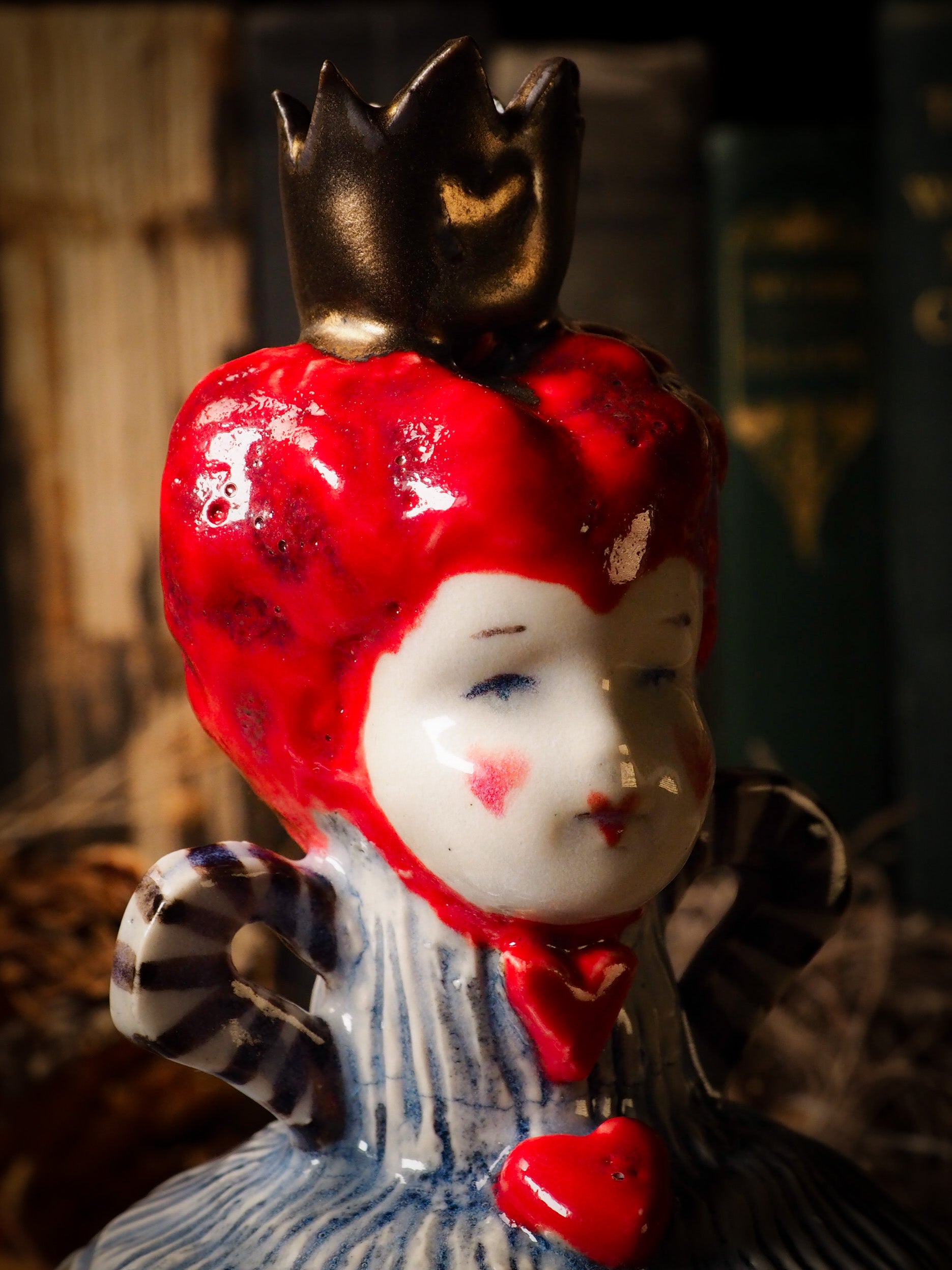 Alice in wonderland ceramic sculpture by Idania Salcido Danita Art
