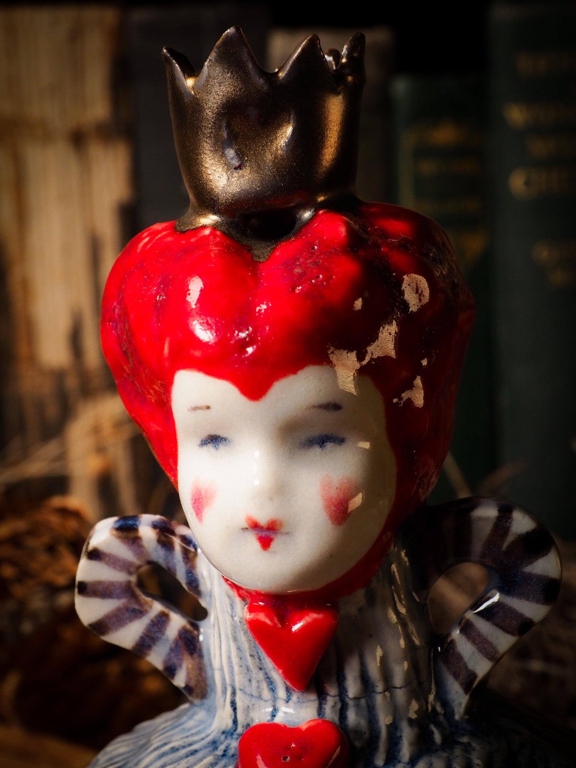 Alice in wonderland ceramic sculpture by Idania Salcido Danita Art