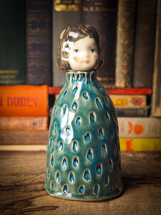 Original handmade ceramic artist paint brush holder by Idania Salcido, Danita Art. A unique work of ceramic art designed and hand built Idania Salcido. A beautiful handmade touch to any artist's studio with handmade glazed ceramic good for watercolors acrylics inks and oil paints. Clean with water or mineral spirits.