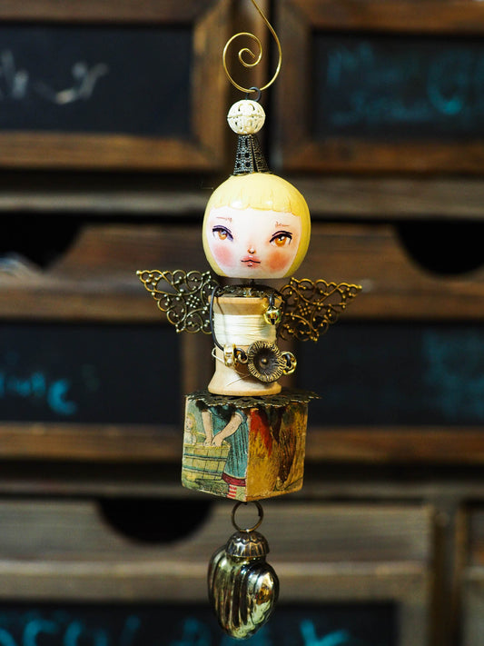 ANGEL No. 3 - An original handmade Christmas tree ornament by Danita, Original Art by Danita Art