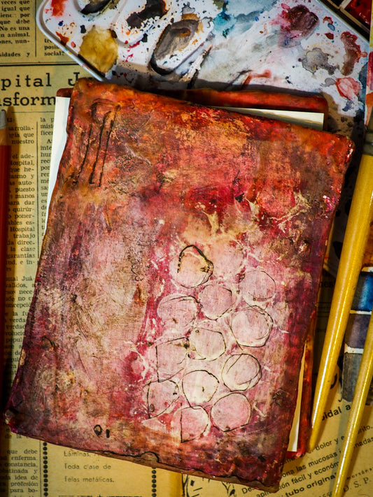 Original beeswax art journal by Danita Art